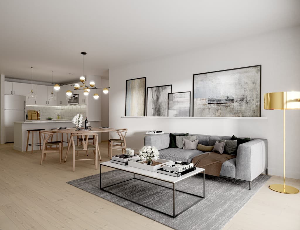 Modern living room with premium furniture